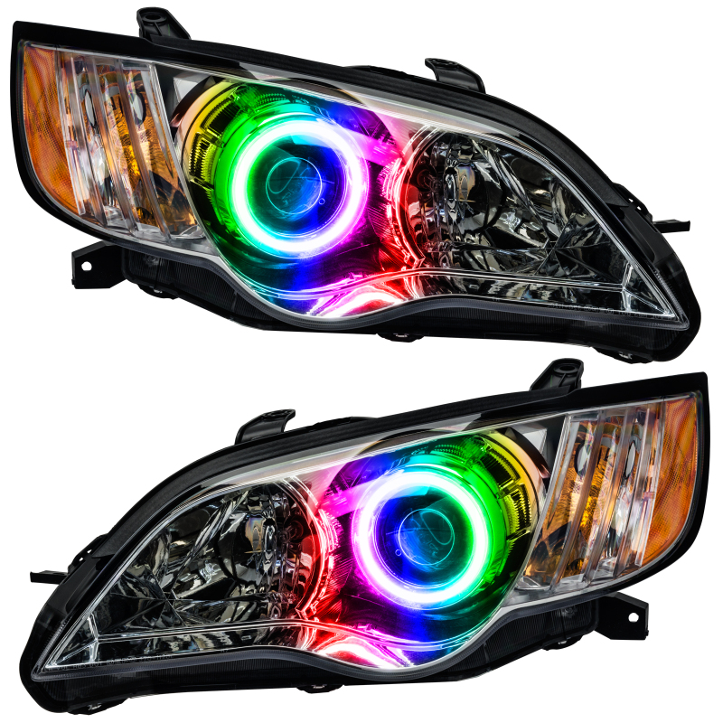 Subaru Legacy Headlight Assemblies - ORACLE Lighting - SMD Pre-Assembled with Halo Technology - ColorSHIFT - `08-`09 Subaru Legacy Headlight Assemblies - ORACLE Lighting - SMD Pre-Assembled with Halo Technology - ColorSHIFT - `08-`09